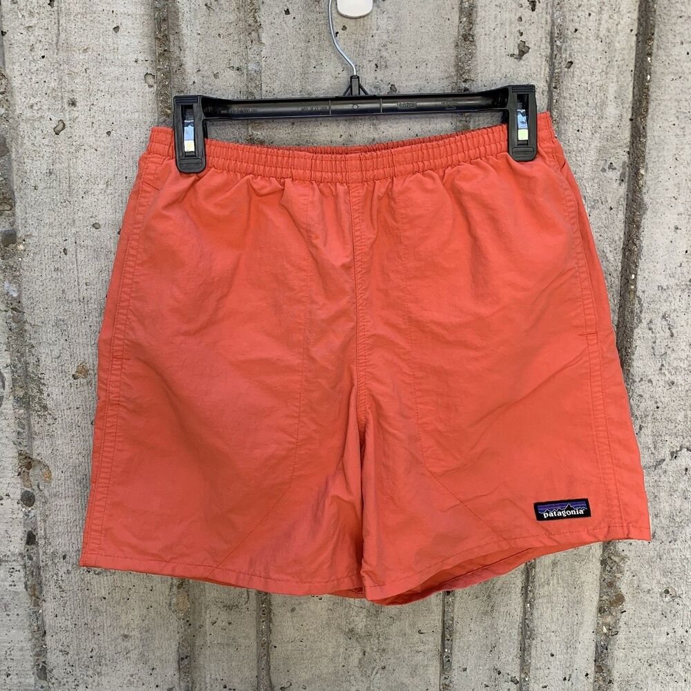 Patagonia Mens Baggies 5" Lined in Orange Peel Quick-Dry Outdoor Hiking Beach XS